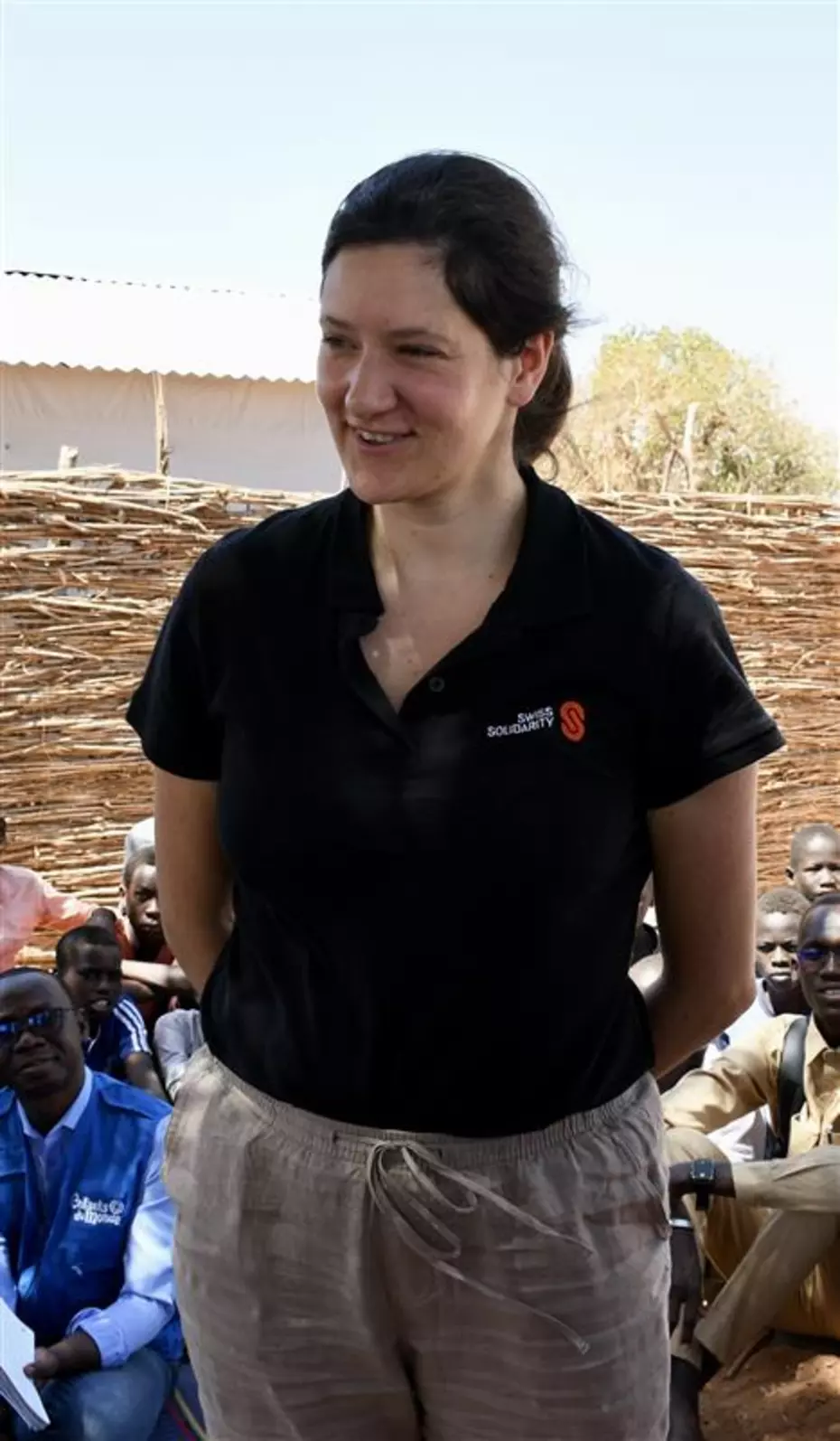 Collaboratrice de la Chaîne du Bonheur sur place au Tchad.